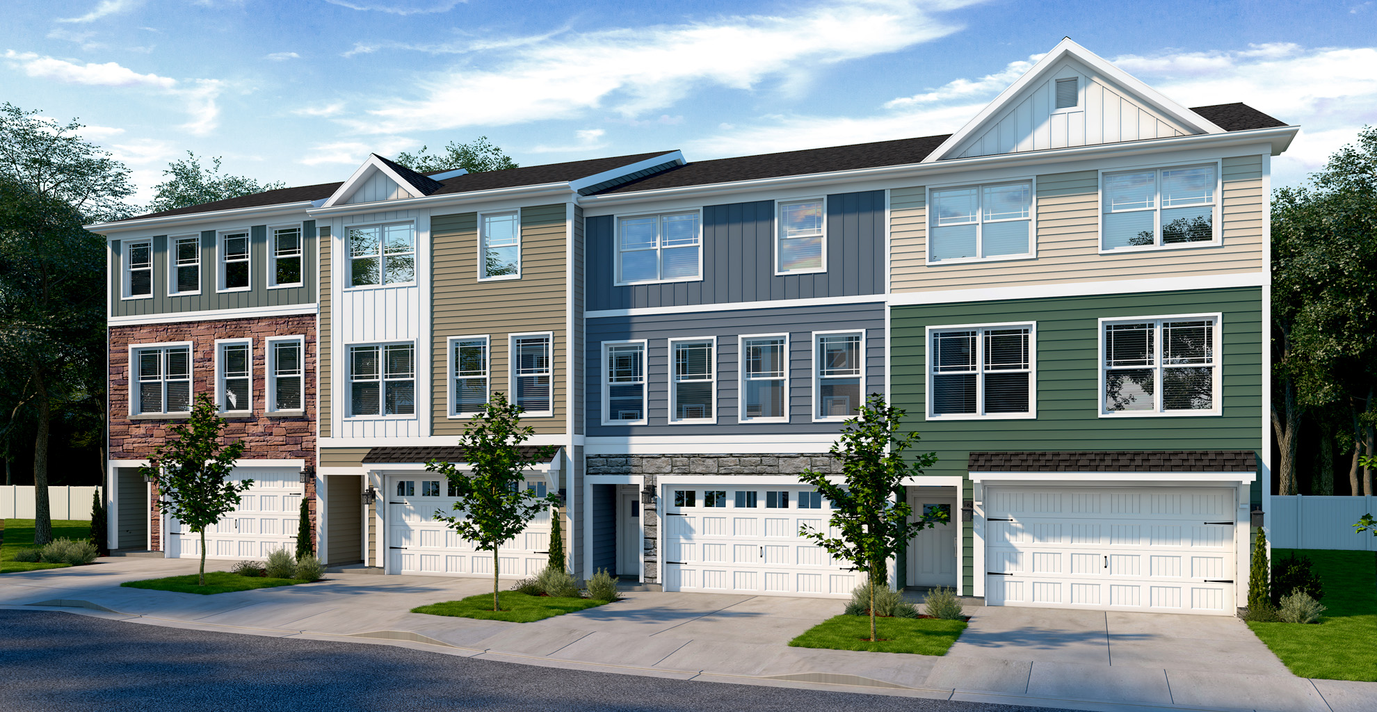 Craftsman Style Townhomes XR3D Studios