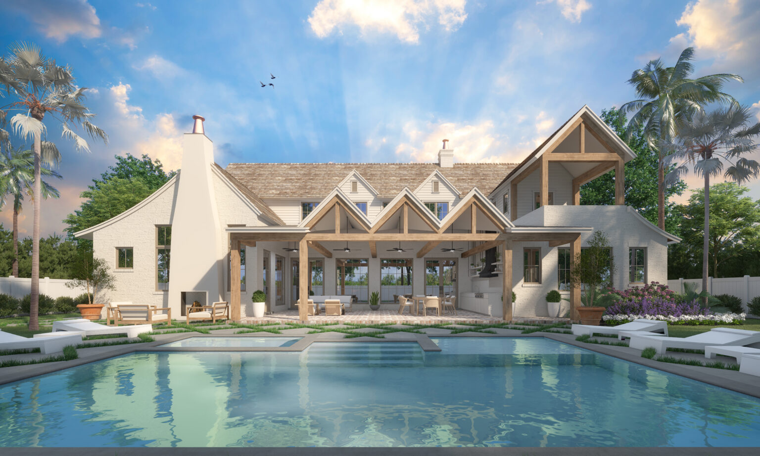 516 Ponte Vedra Rear V3, an architectural rendering by XR3D Studios