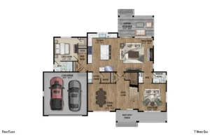 Colorized 2D floor plan: 7 White Oak 2D Colorized Floor Plan V2 — Page 01