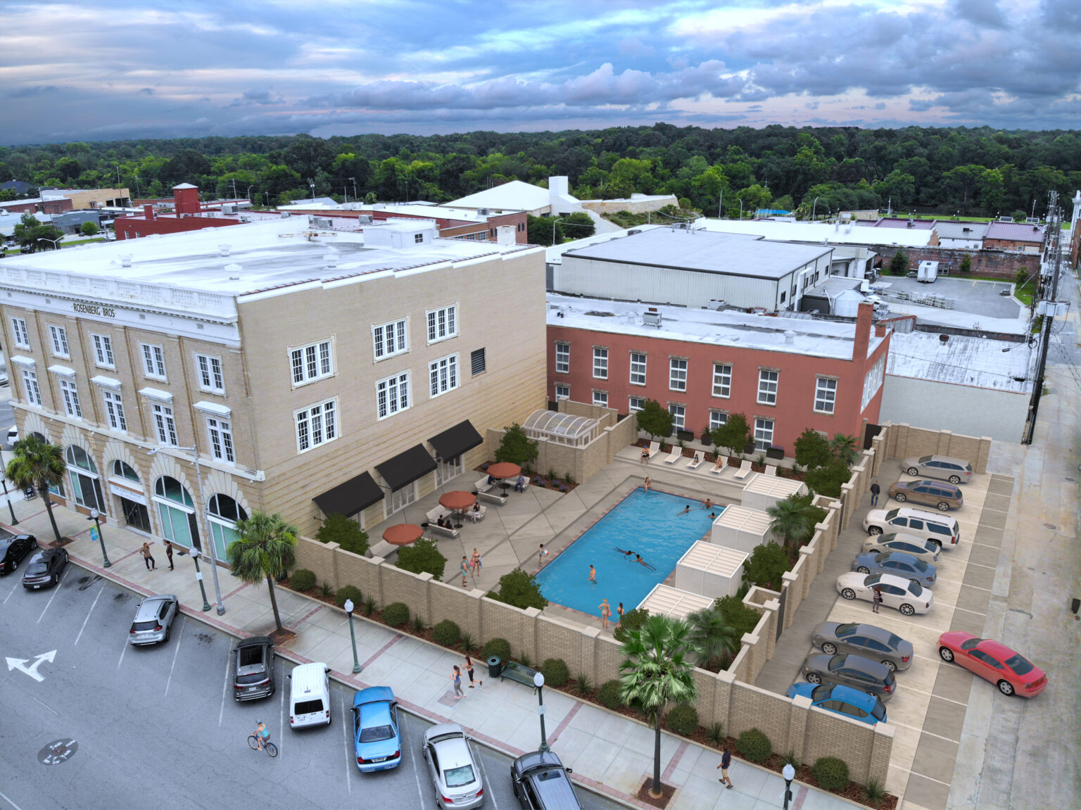 Architectural photo comparison of Albany Herald Building View 02