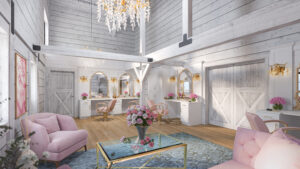 Commercial interior rendering of Avoca Venue - Bride Room