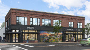 Commercial exterior rendering of Building 1 Elizabeth Ave