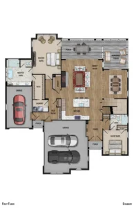 Colorized 2D floor plan: Danbury 2D Colorized Floor Plan — Page 01