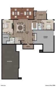 Colorized 2D floor plan: Downhill 3900 2D Colorized Floor Plan — Page 02