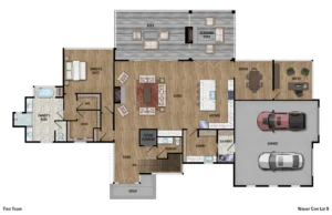 Colorized 2D floor plan: Walnut Cove Lot 9 2D Colorized Floor Plan V2 — Page 01