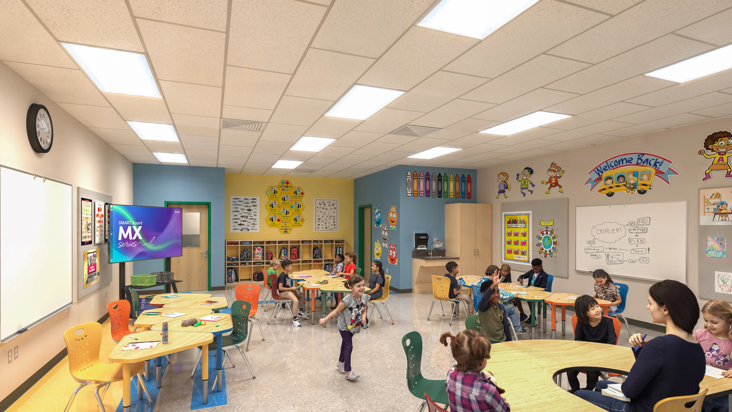 BF Norton Kindergarten interior rendered by XR3D Studios