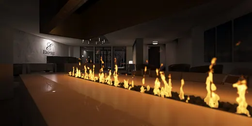 Empire Residence Fire Logo DOF — XR3D visualization