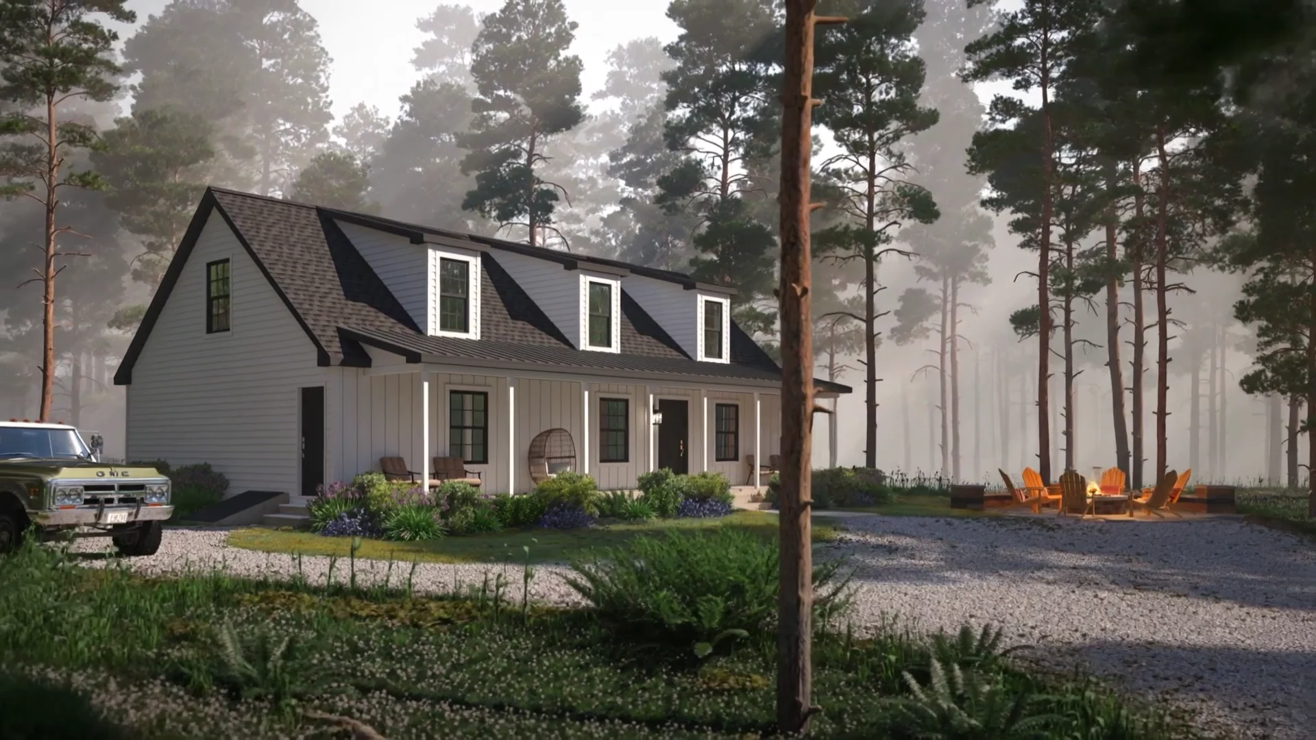 A woodland cottage brought to life through architectural animation